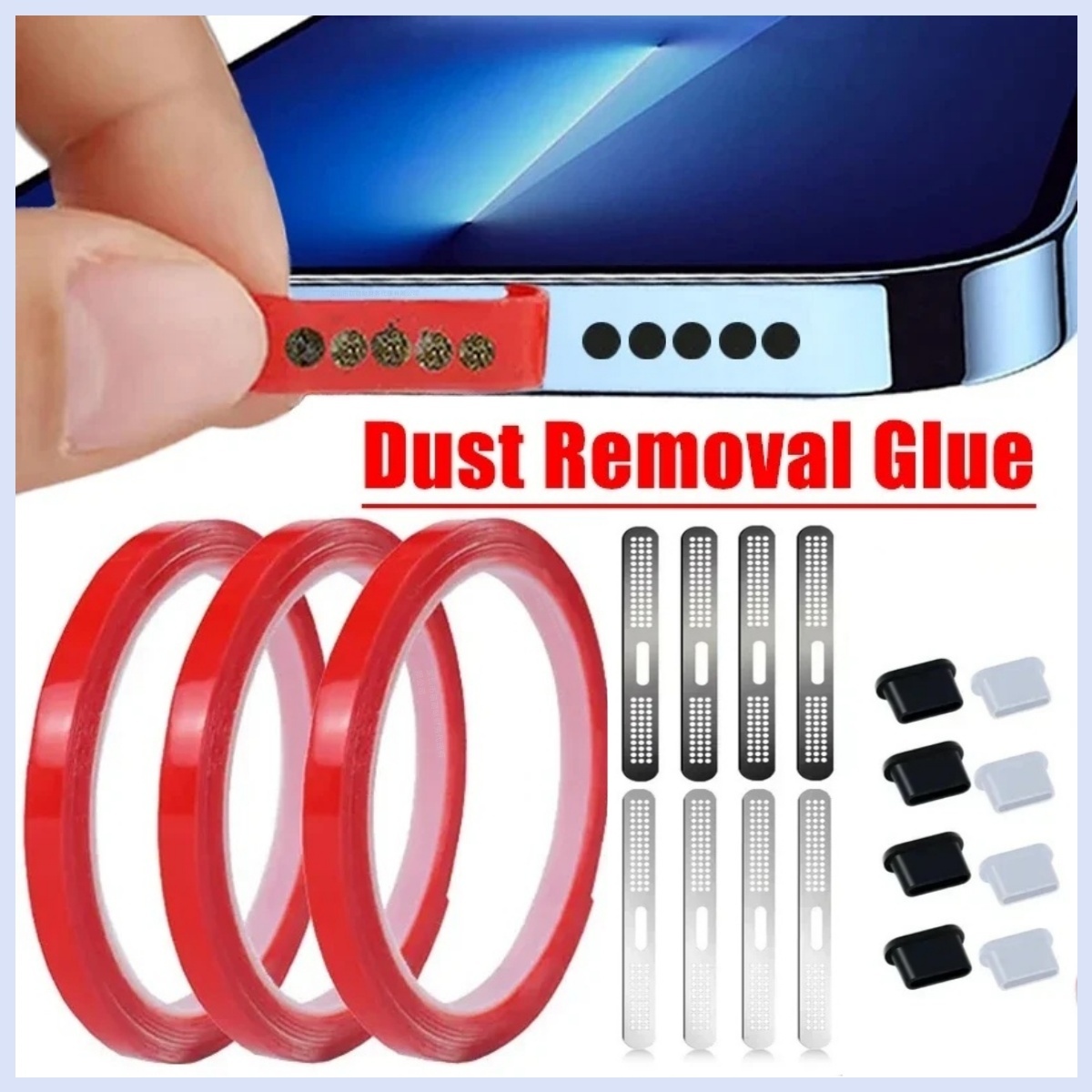 Dust Removal Sticker - Evrensel telefon hoparlörü toz giderme tutkal