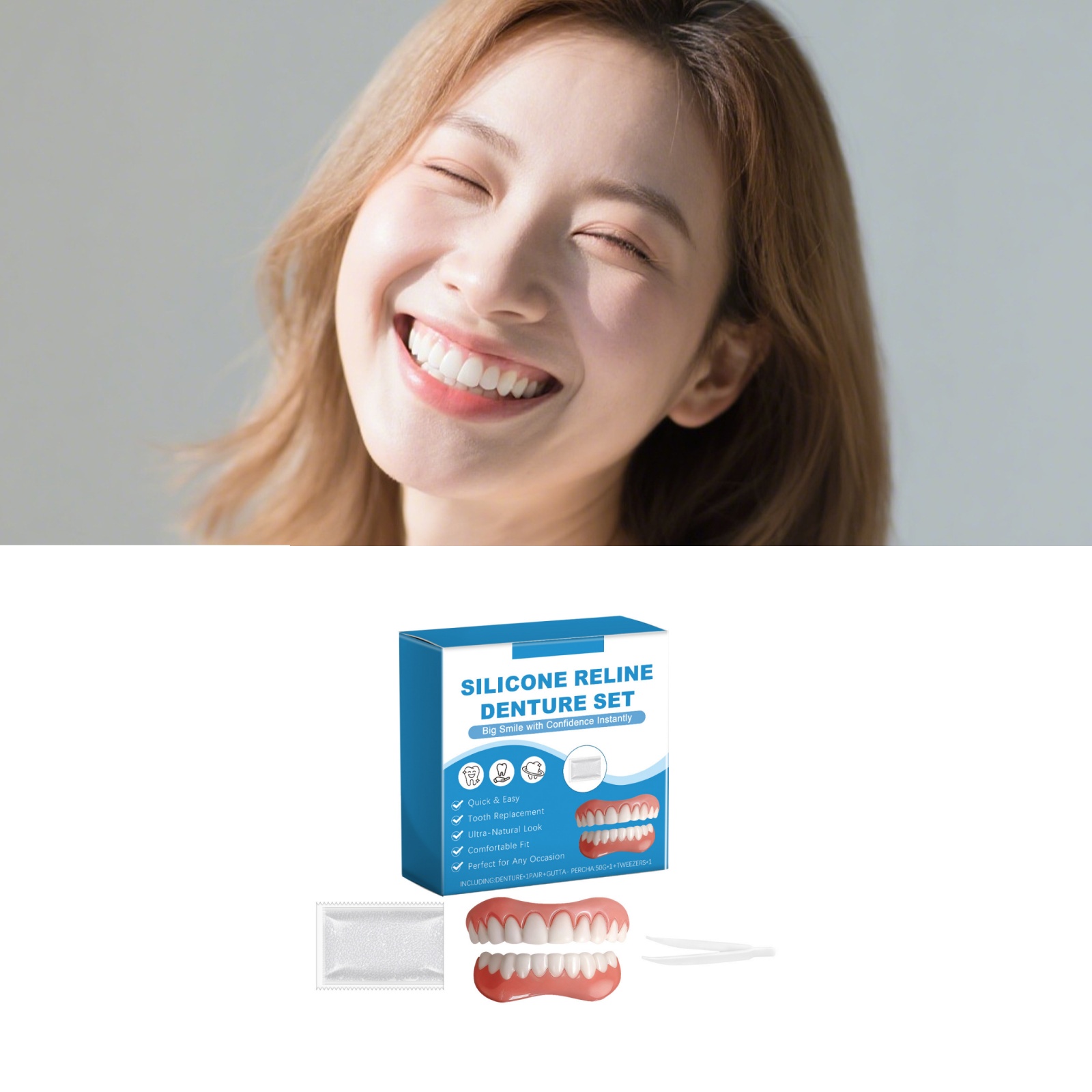 Full Cover Adhesive - Diş Protez Seti Diş Eti Üzeri