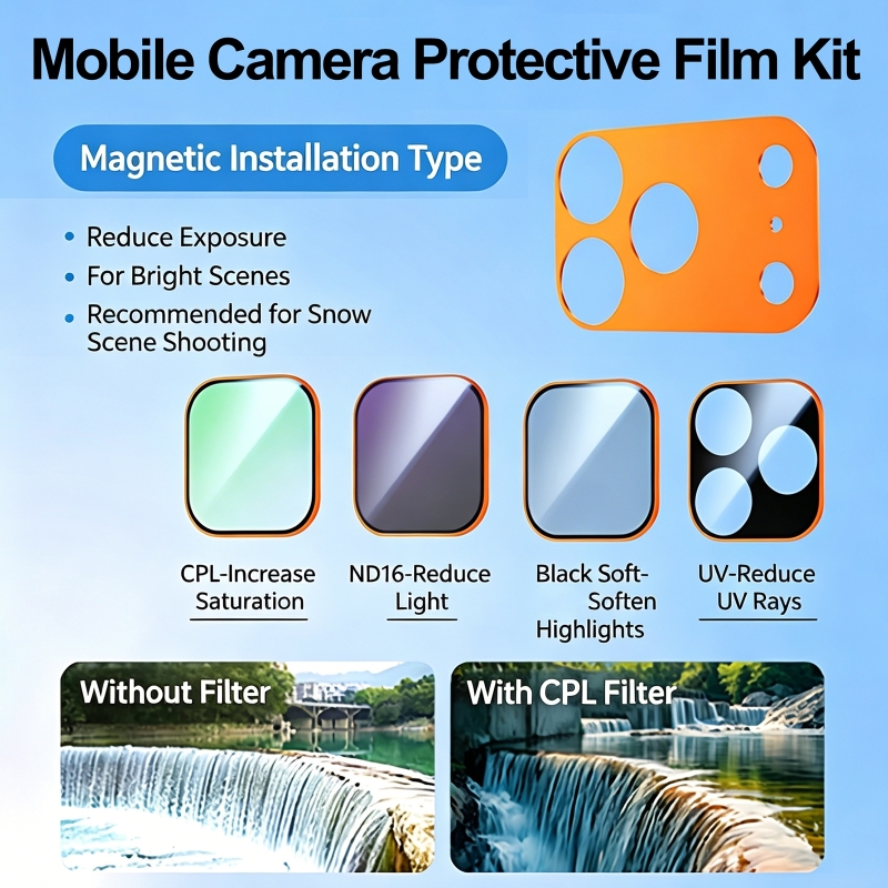 Camera Lens Protector - UV Manyetik Filtre Kamera Lens Koruyucu