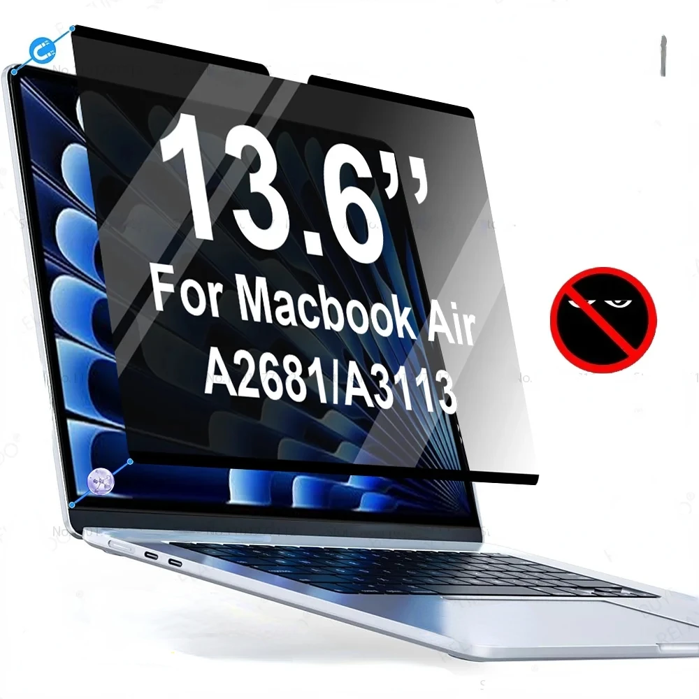 Privacy Filter 2Pack - Anti-Peeping manyetik ekran koruyucu için Macbook