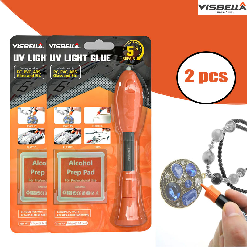 Liquid Uv Glue Kit - Visbella 2 adet UV ışık tutkal