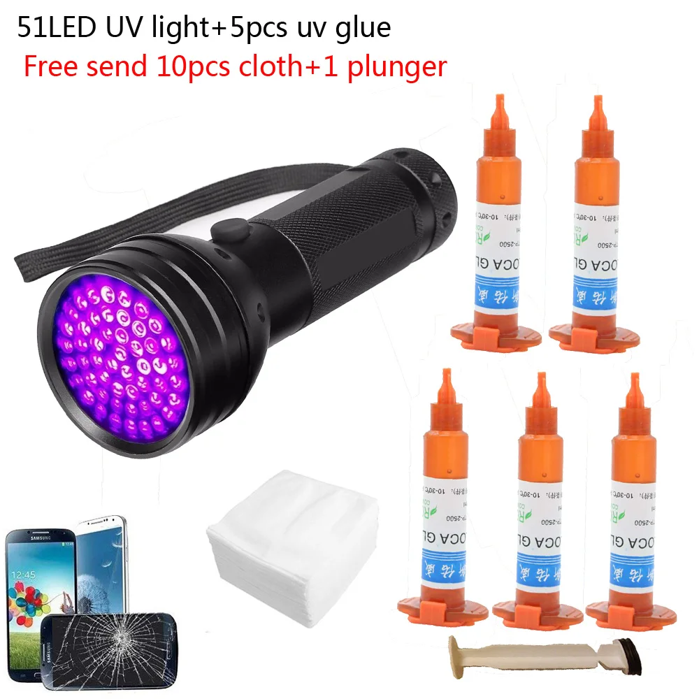 51 led UV ışık 5 adet/grup 5g  - Liquid Uv Glue Kit incelemesi ve fiyatı