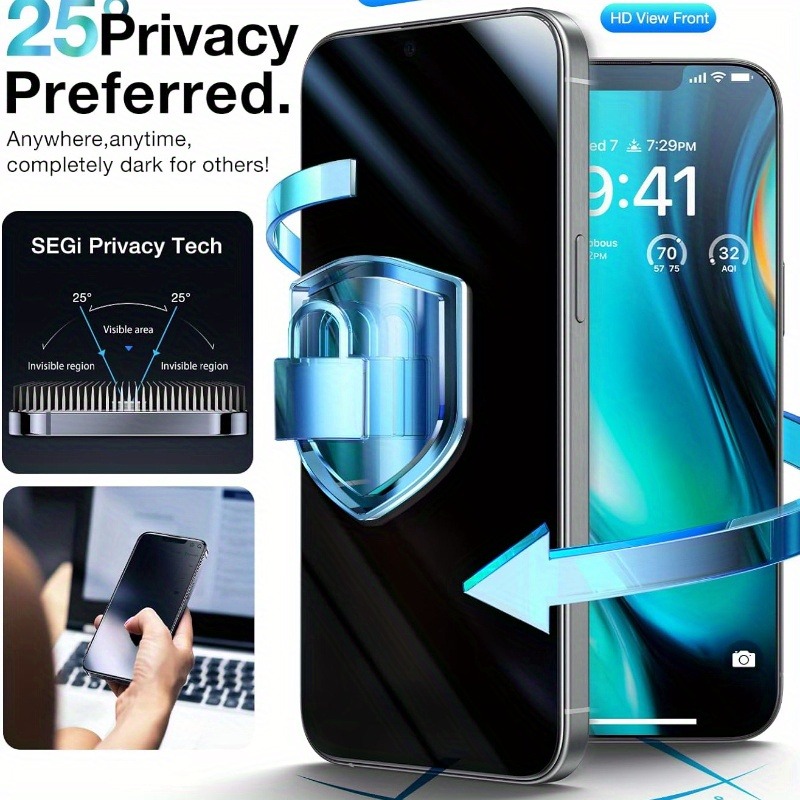 2-Pack Anti-Spy temperli cam e - Privacy Filter 2Pack incelemesi ve fiyatı